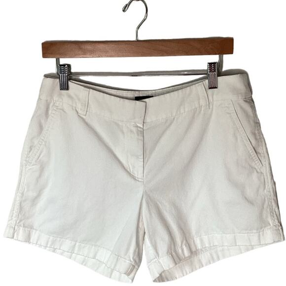 J Crew Factory 5" Classic Chino Short White Size 8 Pockets - Picture 1 of 15